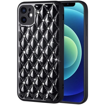 Θήκη iPhone 11 Silicone Case with Slide Camera Cover Diamond- Black