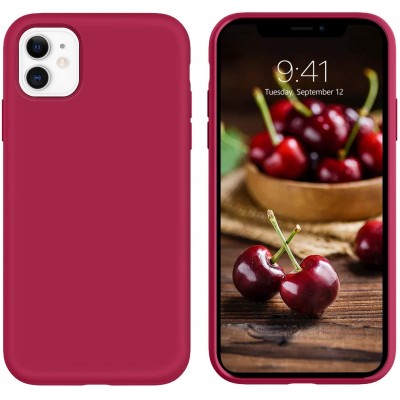 Θήκη Σιλικόνης Slim Fit Για iPhone 11 –Μπορντό