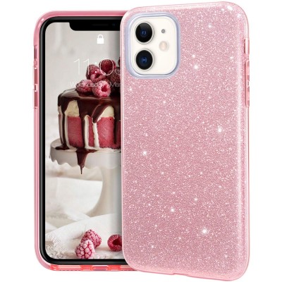 Θήκη iPhone 11 Forcell Glitter Shine Cover Hard Case -Ροζ