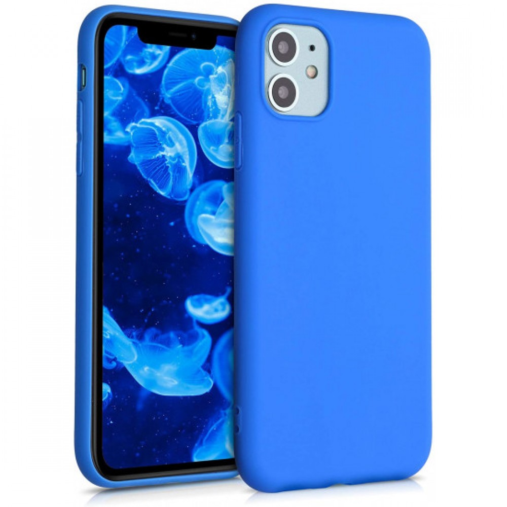 Θήκη Σιλικόνης Slim Fit Για iPhone 11 –Μπλε Θήκες iPhone
