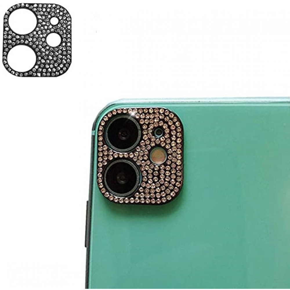 iPhone 12  Bling Diamond Camera Lens Protector- Black Προστασία οθόνης