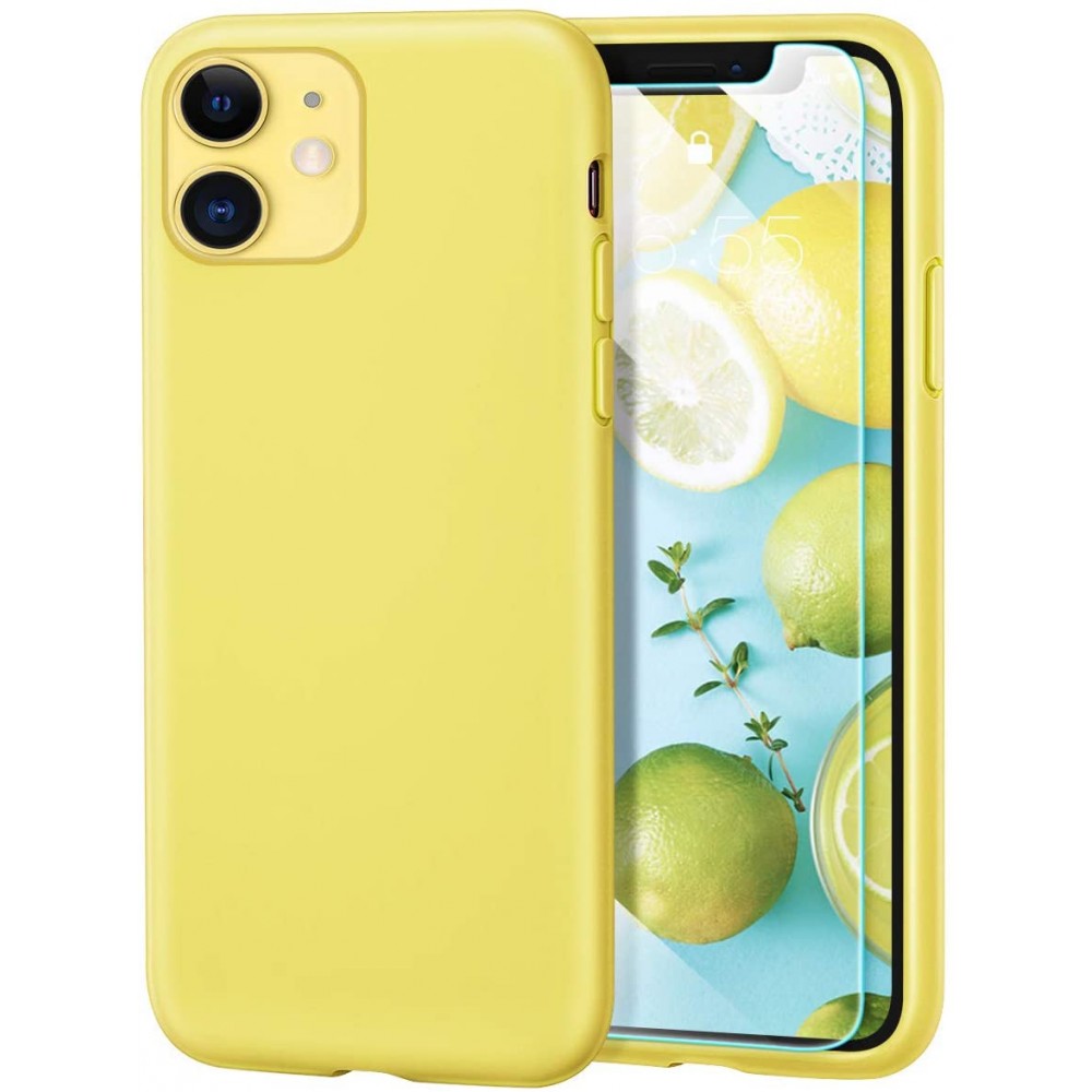 Θήκη Σιλικόνης Για iPhone 12 / 12 Pro Soft Case 2.0mm –Κίτρινο Θήκες iPhone