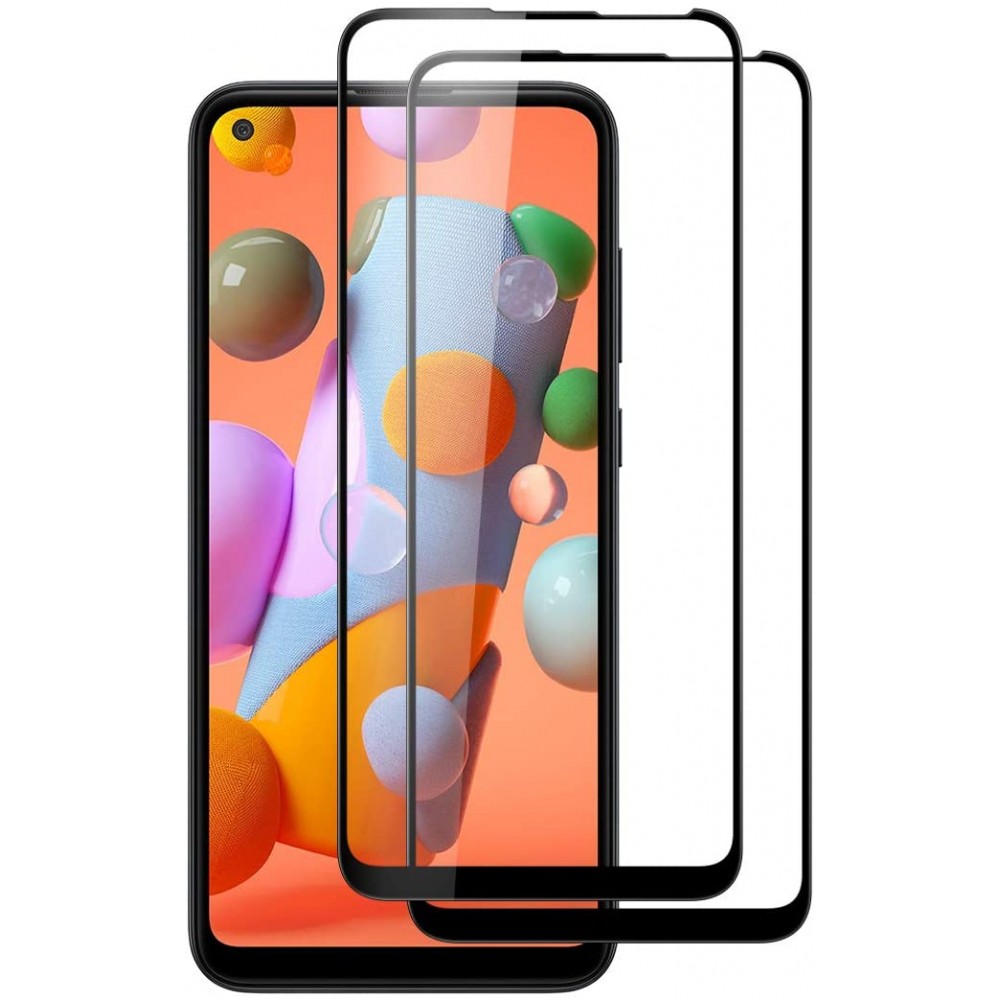 Samsung Galaxy A11 / M11 Full Face Tempered glass / Αντιχαρακτικό Γυαλί Πλήρους Οθόνης 3D Μαύρο Προστασία οθόνης