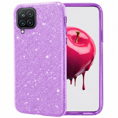 Θήκη Samsung Galaxy A12 / M12 / F12 Glitter Shine Cover Hard -Μωβ