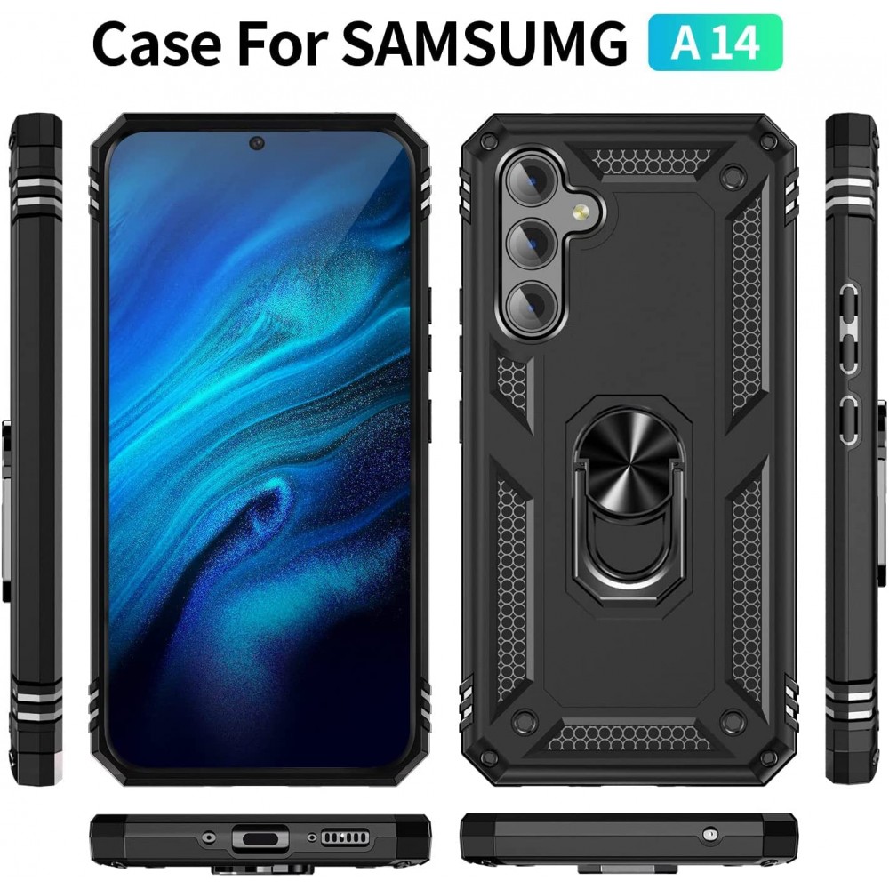 Θήκη Samsung Galaxy A14 4G / 5G Rugged Armor Cover -Μαύρο Θήκες Smartphone