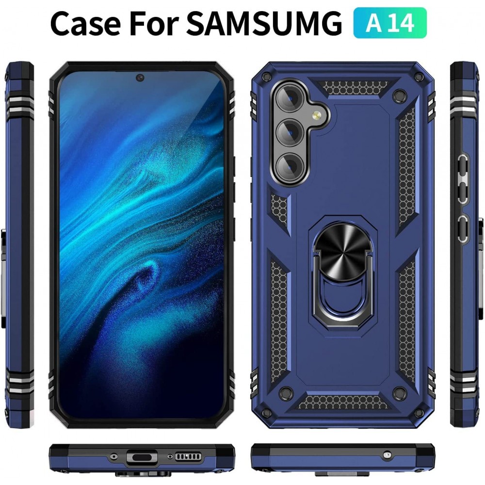 Θήκη Samsung Galaxy A14 4G / 5G Rugged Armor Cover -Σκούρο Μπλε Θήκες Smartphone