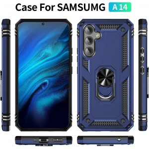 Θήκη Samsung Galaxy A14 4G / 5G Rugged Armor Cover -Σκούρο Μπλε Θήκες Smartphone