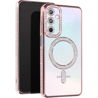 Θήκη Samsung Galaxy A17 5G Back Cover Electro Magsafe Bling -Ροζ Χρυσό