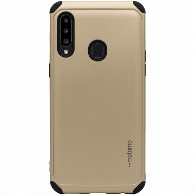 Θήκη Samsung Galaxy A20s Motomo Tough Armor Back Cover Υβριδική κατασκευή  -Gold