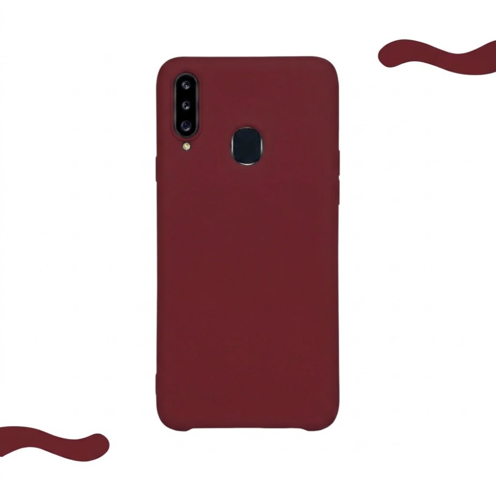 Θήκη Σιλικόνης Slim Fit Για Samsung Galaxy A20s –Μπορντό Θήκες Smartphone