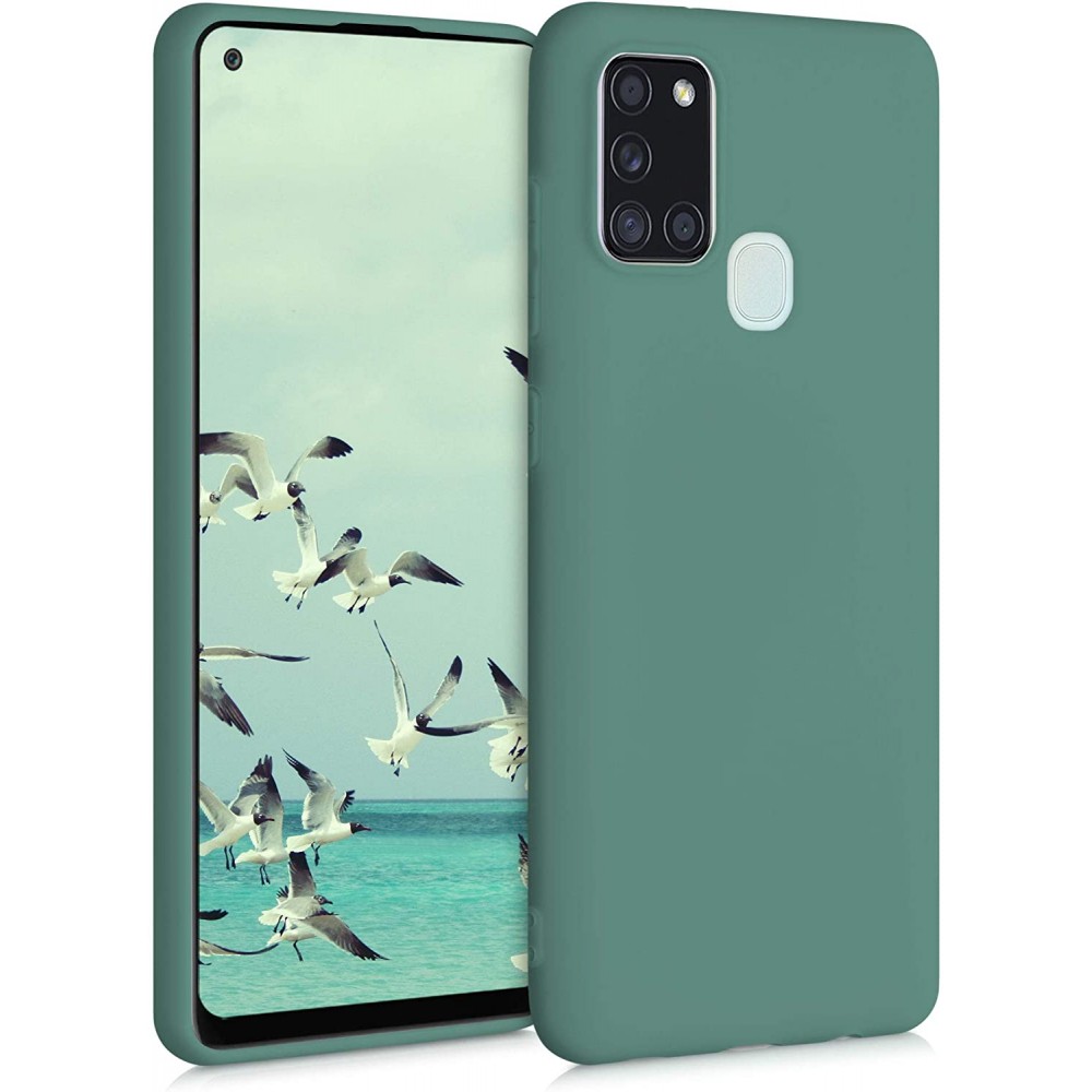 Θήκη Samsung Galaxy A21s Σιλικόνης Soft Liquid Tpu -Green Θήκες Smartphone