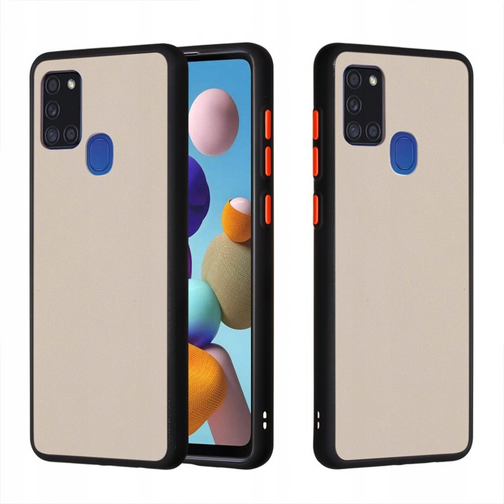 Θήκη Samsung Galaxy A21S Translucent Matte Case Shockproof Protective -Black Θήκες Smartphone