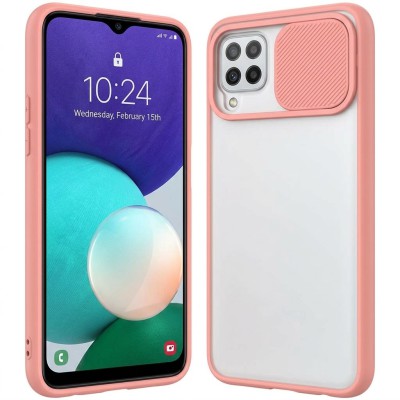 Θήκη Samsung Galaxy A22 4G Clear Case with Slide Camera Cover Protection -Nude
