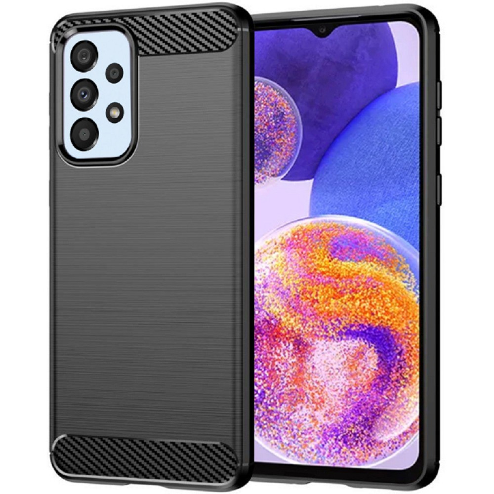 Θήκη Σιλικόνης Carbon Look Για Samsung Galaxy A23 4G / 5G –Μαύρο Θήκες Smartphone