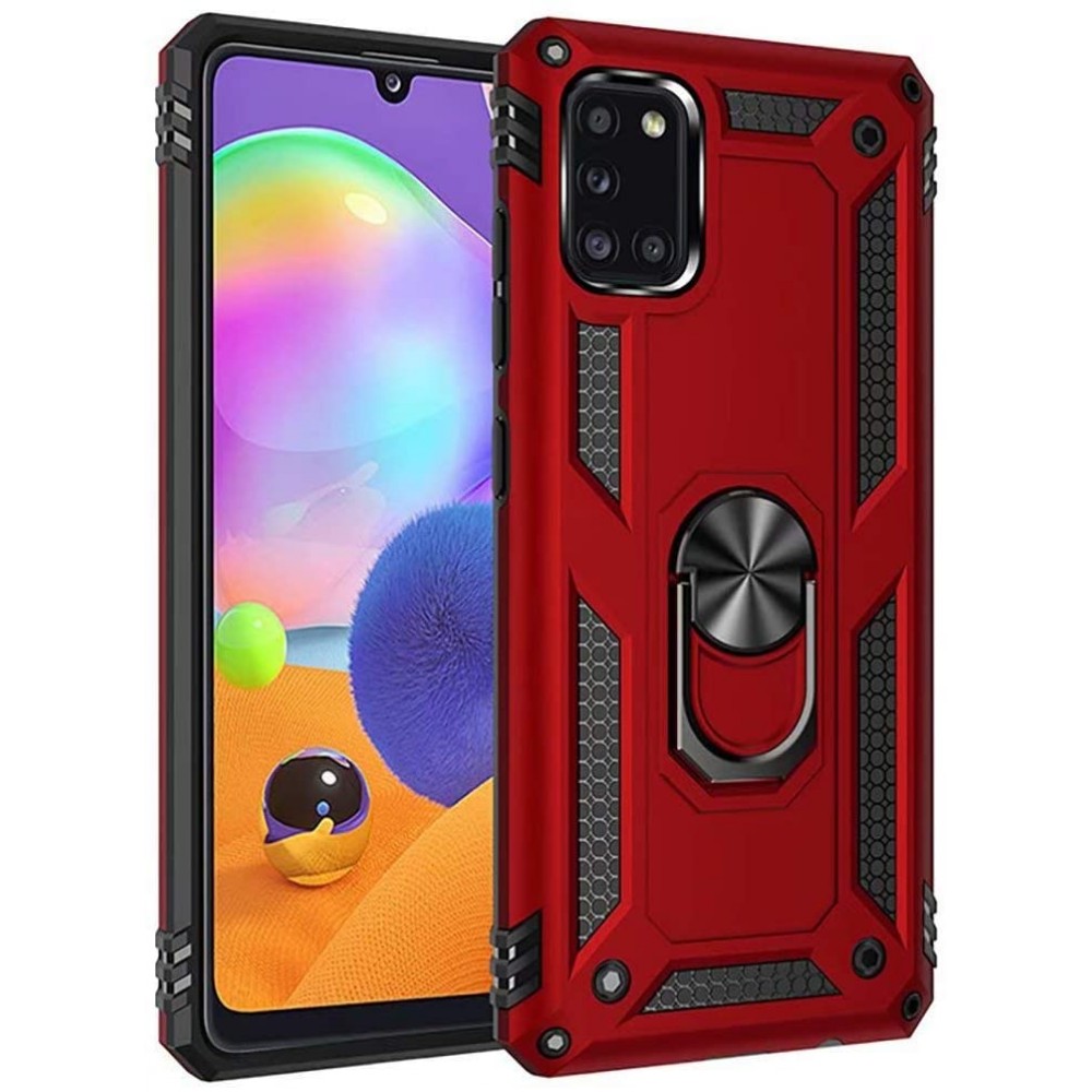 Θήκη Samsung Galaxy A31 Rugged Armor Cover -Σκούρο Κόκκινο Θήκες Smartphone