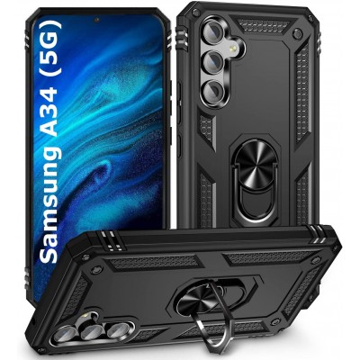 Θήκη Samsung Galaxy A34 5G Rugged Armor Cover -Μαύρο