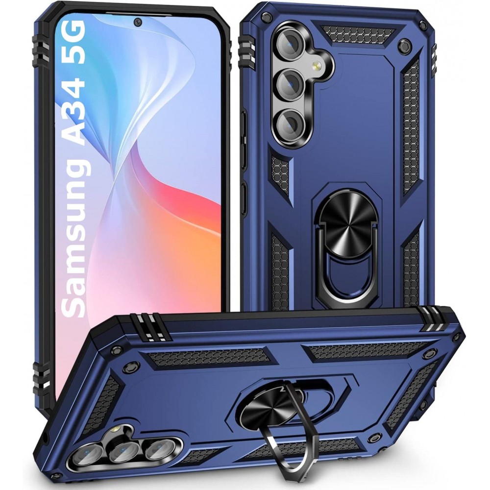 Θήκη Samsung Galaxy A34 5G Rugged Armor Cover -Σκούρο Μπλε Θήκες Galaxy A34 5G