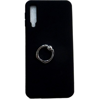 Θήκη Samsung Galaxy A70 από σκληρό πολυανθρακικό πλαστικό (PC) με stand  -Black