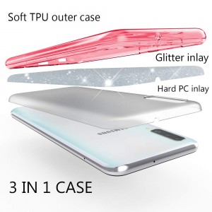 Θήκη Huawei Honor 20 / Nova 5T Glitter Shine Cover Hard -Ροζ Θήκες Smartphone