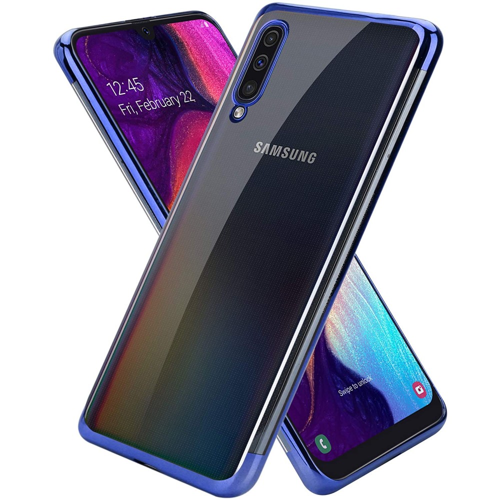 Θήκη Samsung Galaxy A50 / A30s / A50s Σιλικόνης Διάφανη New Electro Tpu-Blue Θήκες Smartphone