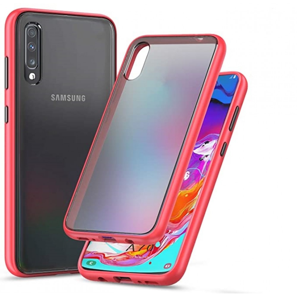 Θήκη Samsung Galaxy A50 / A30s / A50s Translucent Matte Case Shockproof Protective -Red Θήκες Smartphone