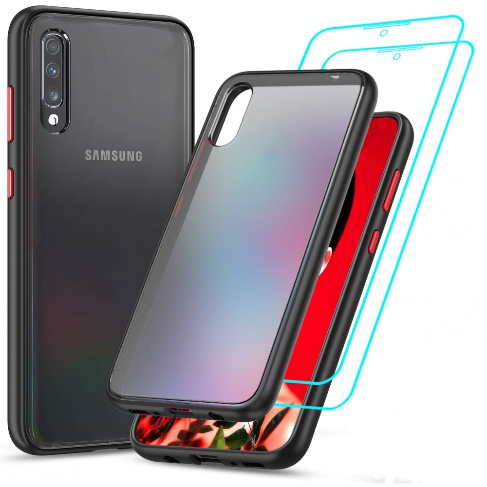 Θήκη Samsung Galaxy A50 / A30s / A50s Translucent Matte Case Shockproof Protective -Black Θήκες Smartphone