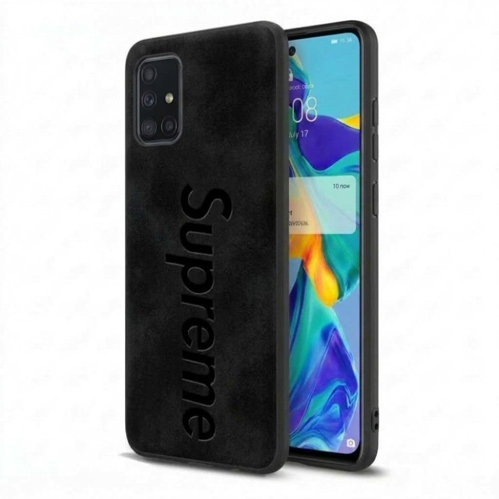 Θήκη Samsung Galaxy A51 Supreme Pattern Cloth -Black Θήκες Smartphone