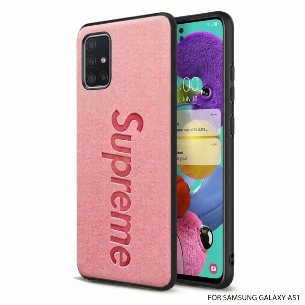 Θήκη Samsung Galaxy A51 Supreme Pattern Cloth -Pink Θήκες Smartphone