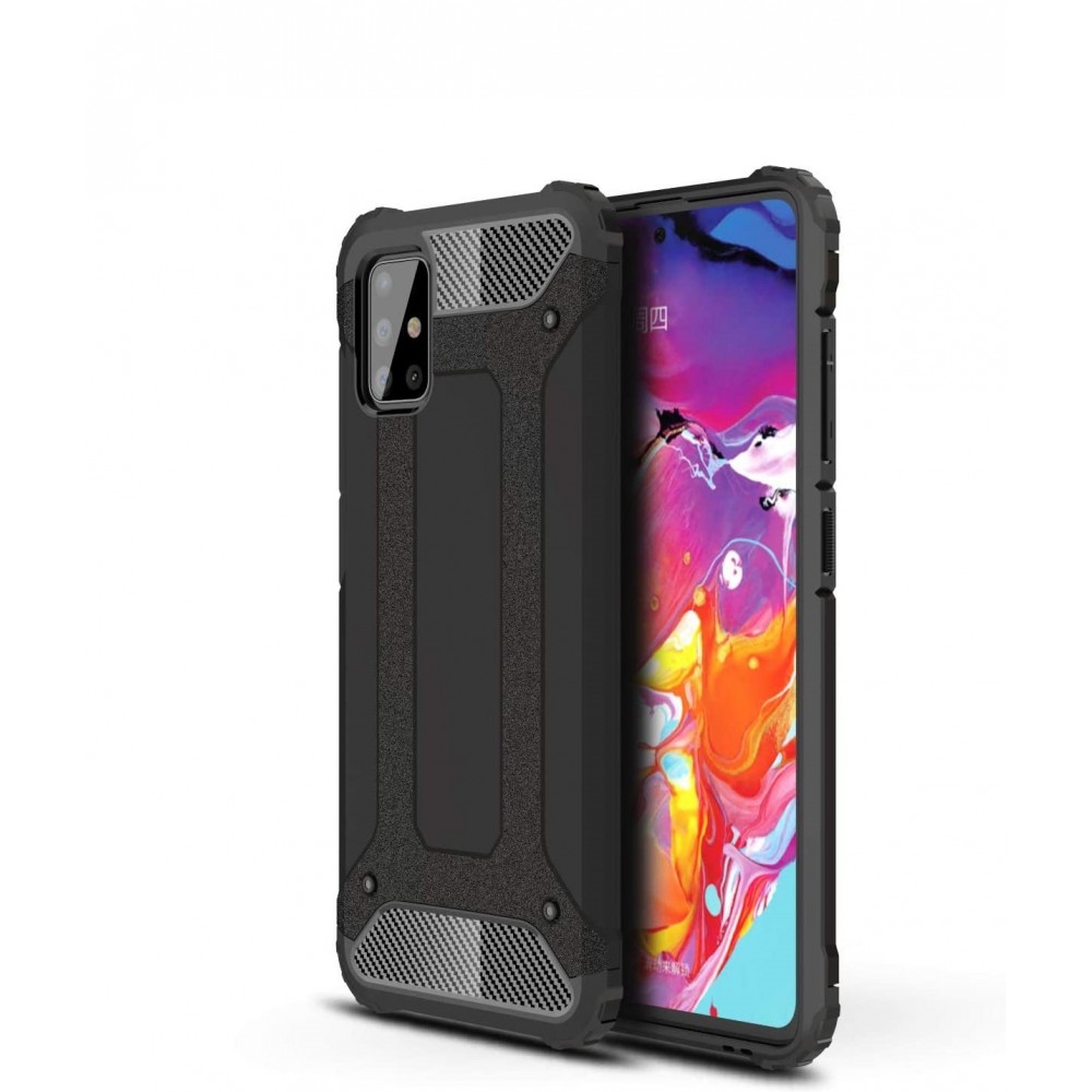 Θήκη Samsung Galaxy A71 Terrapin Armor Με Carbon Design –Μαύρο Θήκες Smartphone