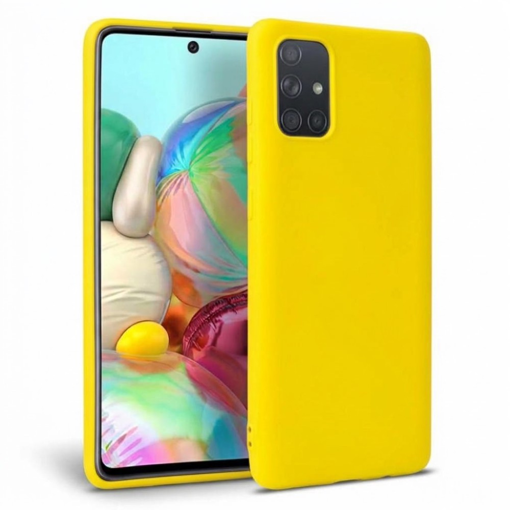 Θήκη Σιλικόνης Slim Fit Για Samsung Galaxy A51 –Κίτρινο Θήκες Smartphone