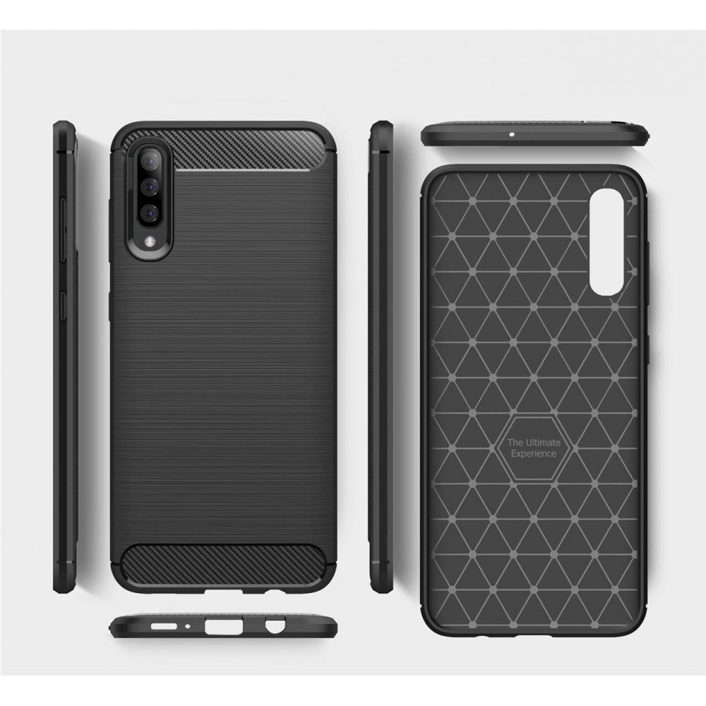 Θήκη Samsung Galaxy A7 2018 TPU Carbon Rugged Armor -Μαύρο  Θήκες Smartphone