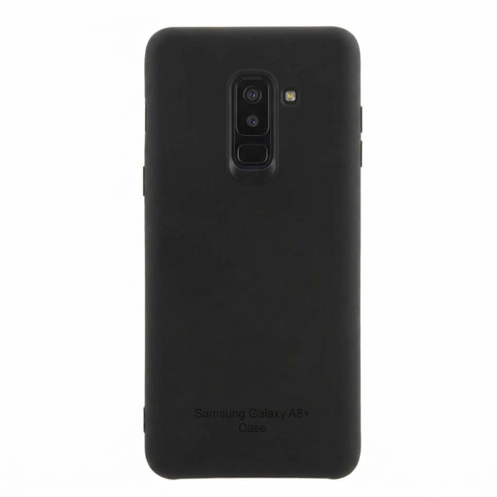 Θήκη Samsung Galaxy A8 Plus 2018 Σιλικόνης Tpu Litchi  -Μαύρο Θήκες Smartphone