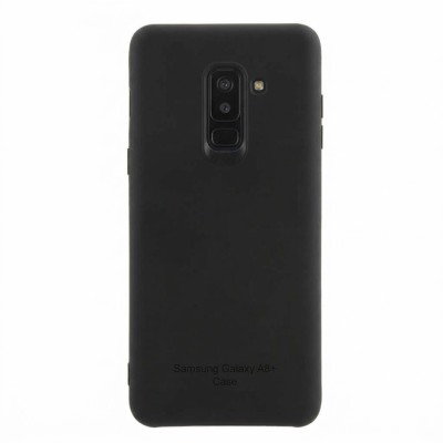 Θήκη Samsung Galaxy A8 Plus 2018 Σιλικόνης Tpu Litchi  -Μαύρο