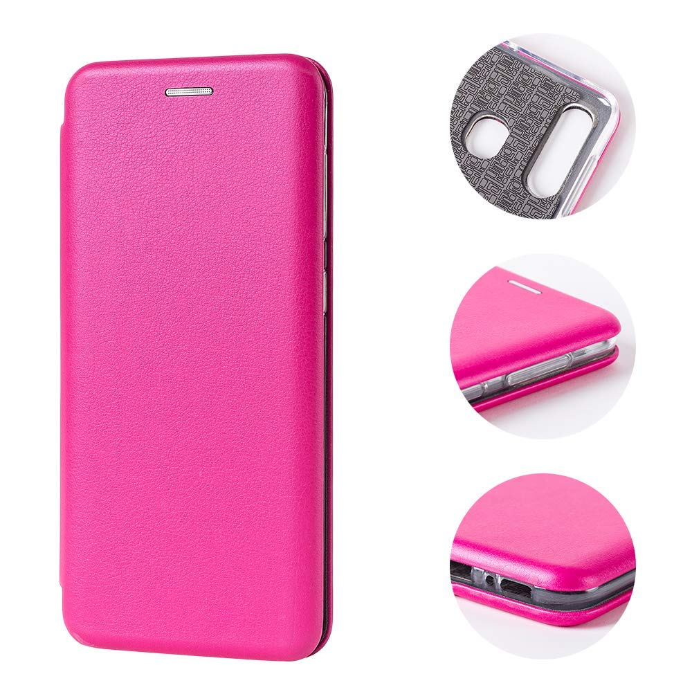 Θήκη Samsung Galaxy S9 Soft TPU&PU Leather Flip Βιβλίο Smart Magnet Elegance -Ροζ Θήκες Smartphone