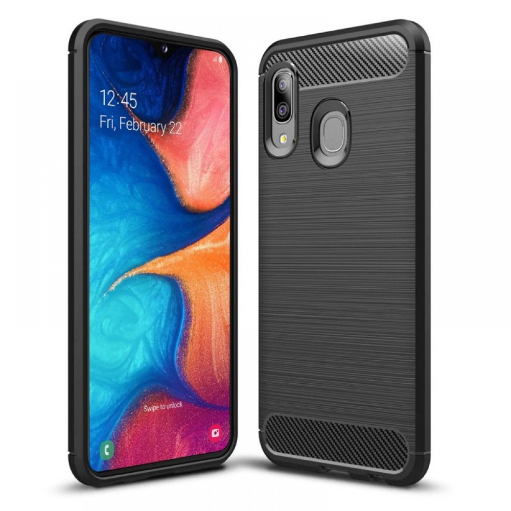 Θήκη Σιλικόνης Carbon Look Για Samsung Galaxy A20e –Μαύρο Θήκες Smartphone