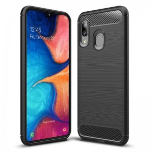 Θήκη Σιλικόνης Carbon Look Για Samsung Galaxy A20e –Μαύρο Θήκες Smartphone