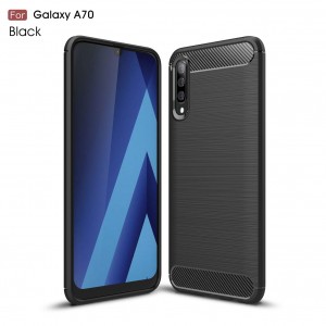Θήκη Σιλικόνης Carbon Look Για Samsung Galaxy A70 –Μαύρο Θήκες Smartphone