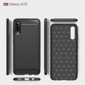 Θήκη Σιλικόνης Carbon Look Για Samsung Galaxy A70 –Μαύρο Θήκες Smartphone