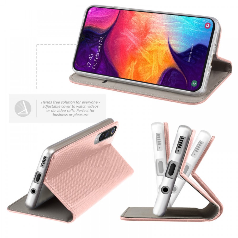 Θήκη Πορτοφόλι Book Case Για Xiaomi Mi 9 SE με Stand –Ροζ Χρυσό Θήκες Smartphone