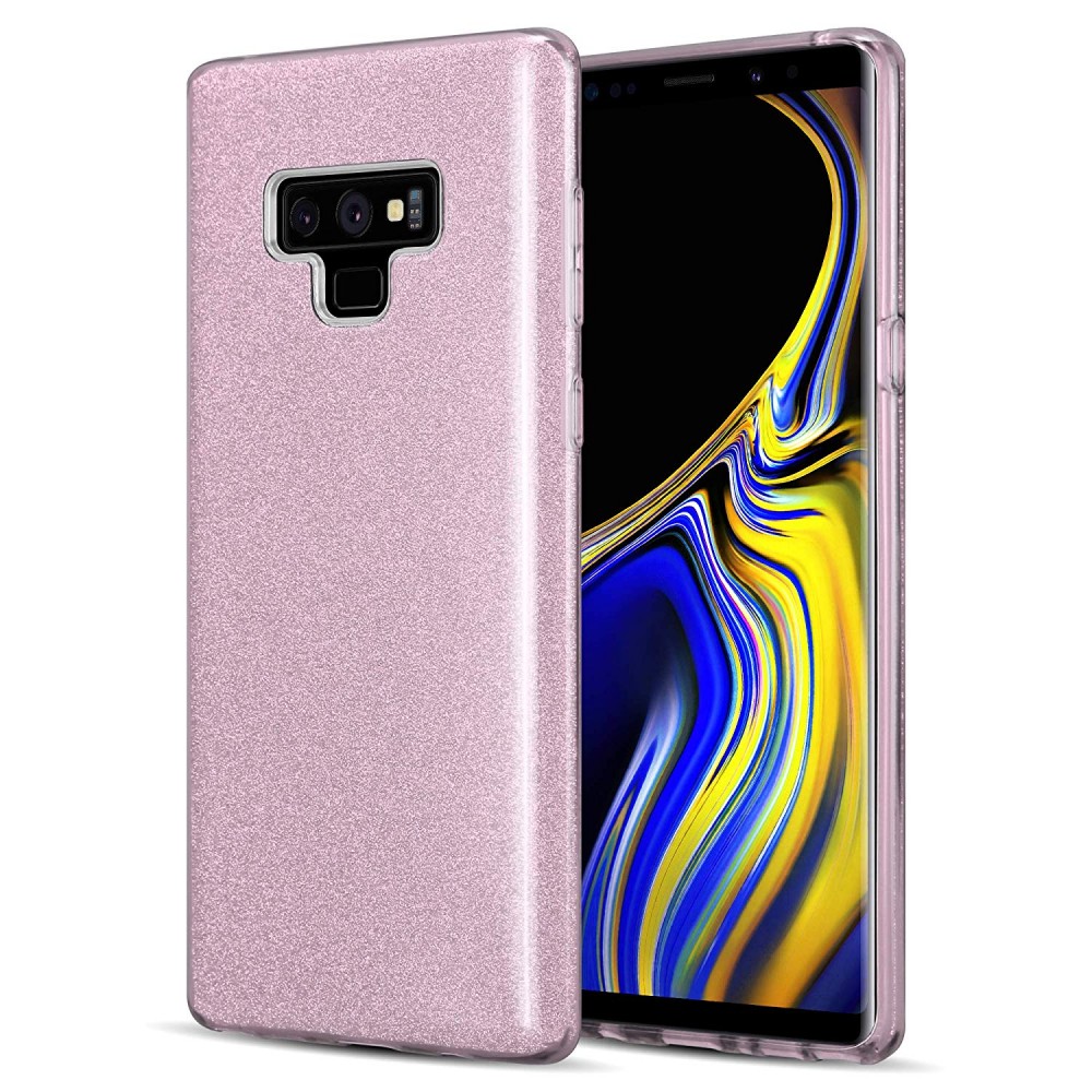 Θήκη Samsung Galaxy Note 9 Glitter Shine Cover Hard -Ροζ Θήκες Smartphone