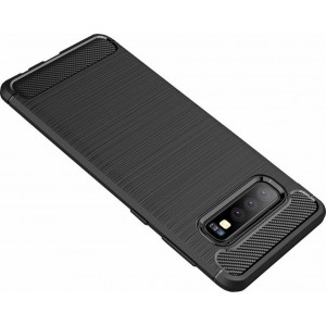 Θήκη Σιλικόνης Carbon Look Για Samsung Galaxy S10 Plus –Μαύρο Θήκες Smartphone
