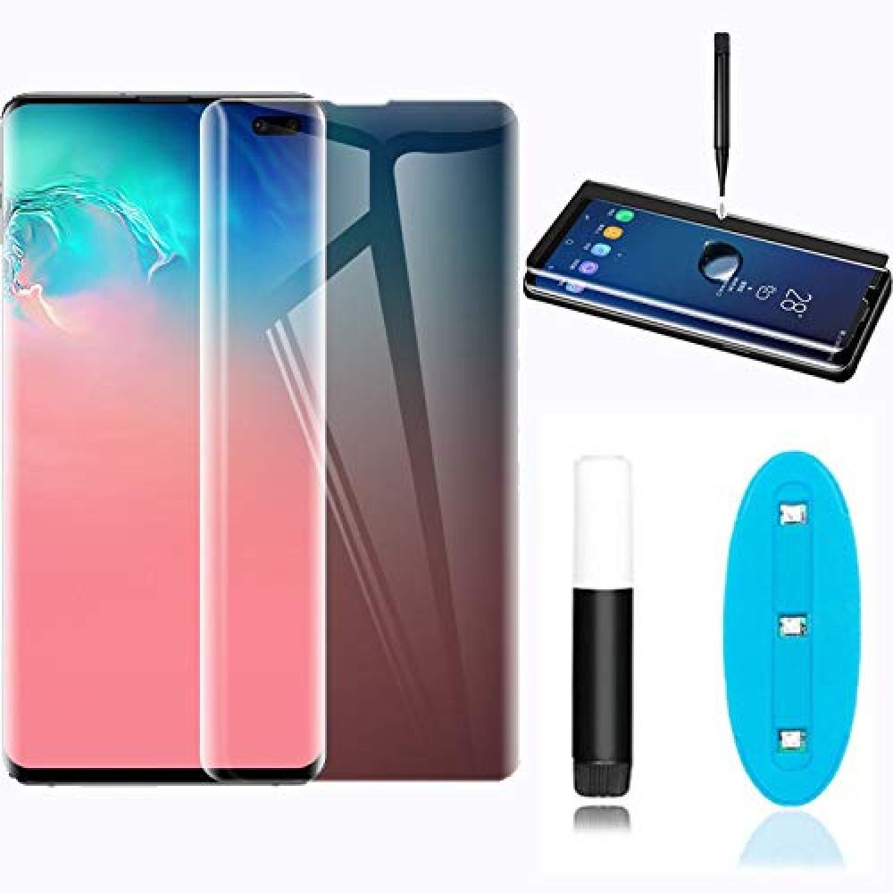 Samsung Galaxy S10 Plus Curved Liquid UV Tempered Glass With UV NanoScale Light Προστασία οθόνης