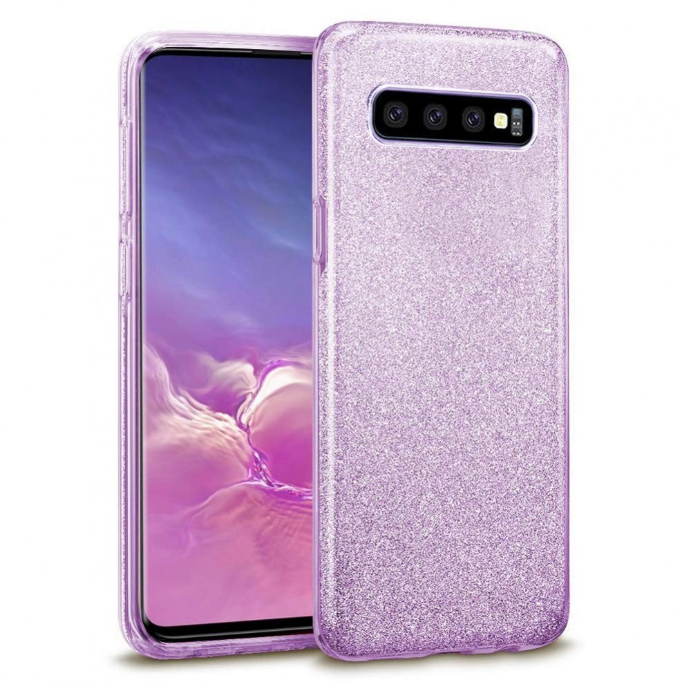 Θήκη Samsung Galaxy S10 Glitter Shine Cover Hard Case -Μωβ Θήκες Smartphone