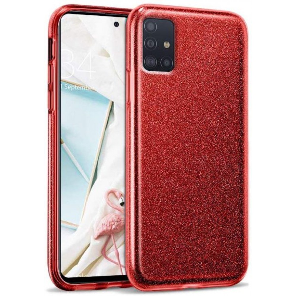 Θήκη Samsung Galaxy S20 FE / S20 Lite Glitter Shine Cover Hard -Red Θήκες Smartphone