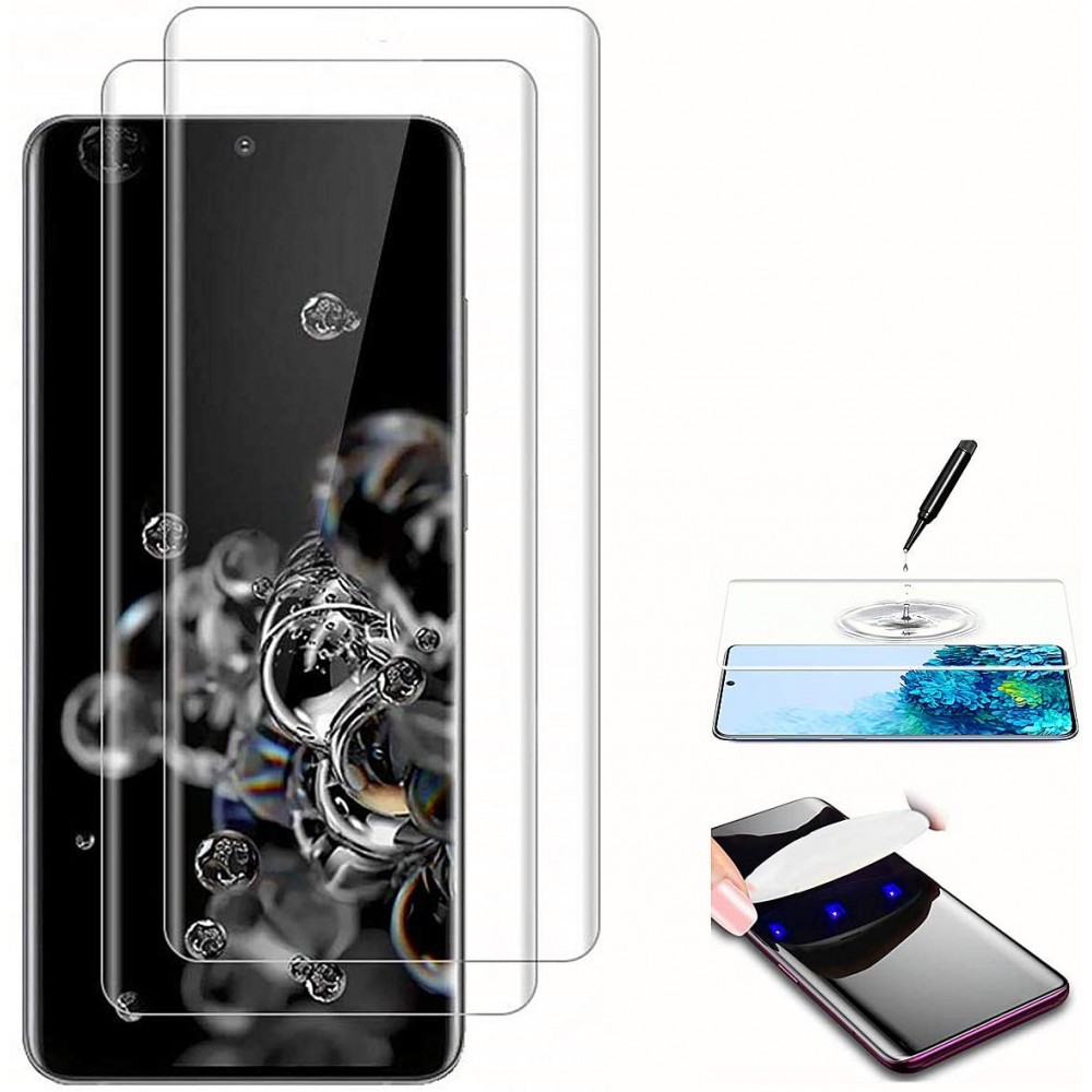 Samsung Galaxy S21 Ultra Curved Liquid UV Tempered Glass With UV NanoScale Light Προστασία οθόνης