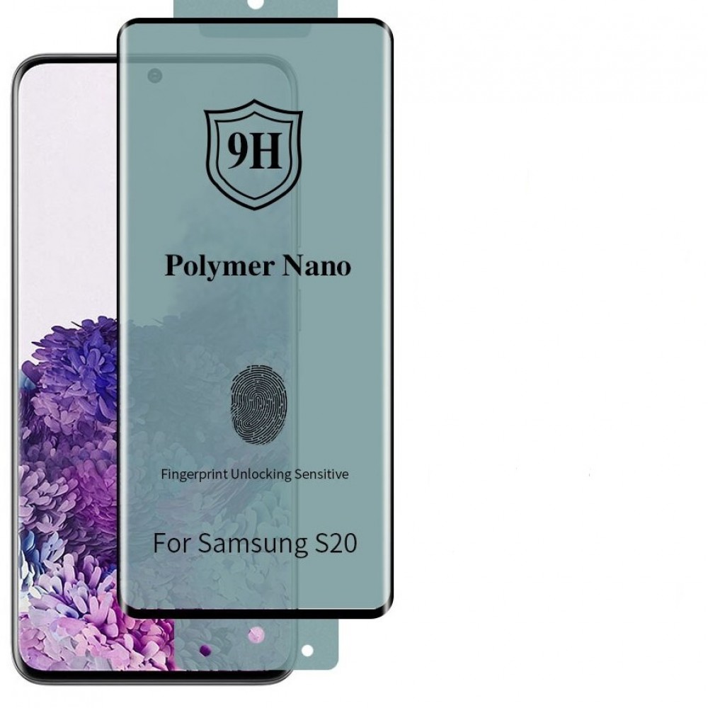 Samsung Galaxy S20 Ultra 3D Nano Flexi Full Glue Full Face Curved Αντιχαρακτικό 9H Film Protector -Black  Προστασία οθόνης