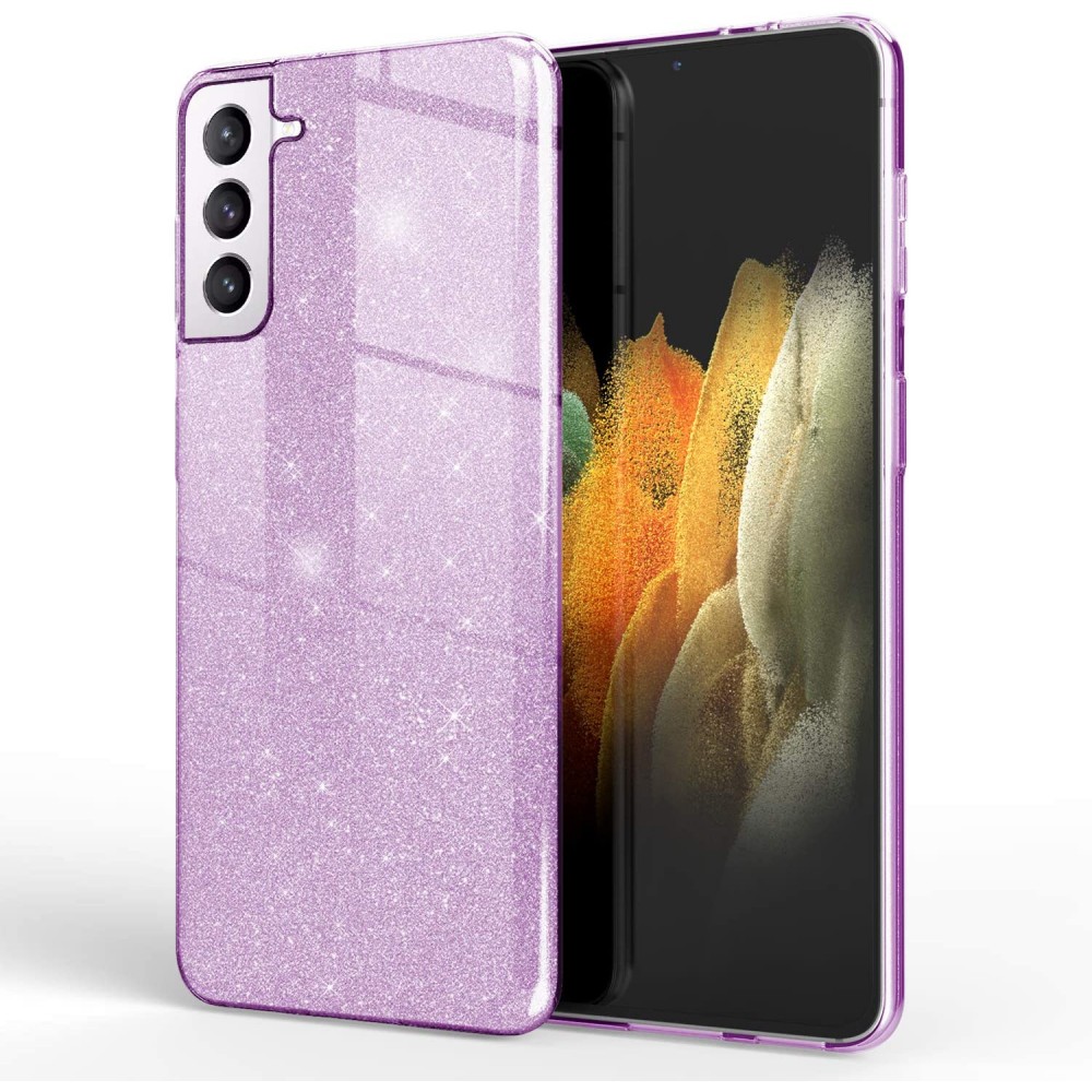 Θήκη Samsung Galaxy S21 Plus / S30 Plus Glitter Shine Cover Hard -Purple Θήκες Smartphone