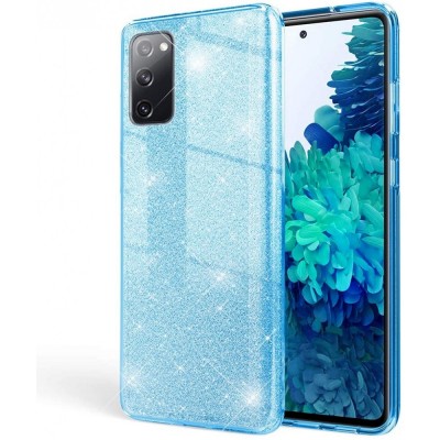 Θήκη Samsung Galaxy S22 Ultra Glitter Shine Cover Hard -Γαλάζιο