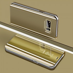 Θήκη Samsung Galaxy S22 Plus Smart Cover Clear View Standing Cover -Gold Θήκες Galaxy S22 Plus