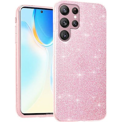 Θήκη Samsung Galaxy S23 Ultra 5G Glitter Shine Cover Hard -Ροζ
